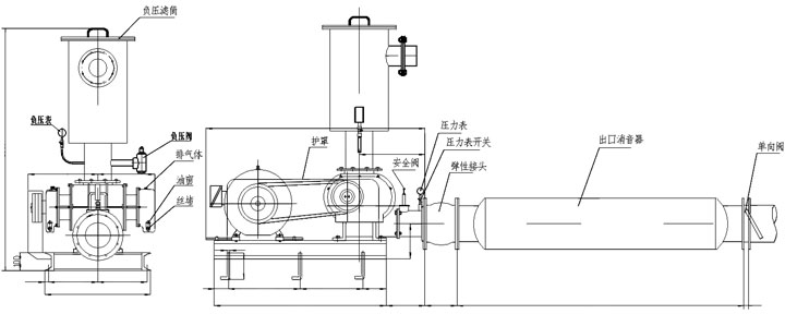 HDSR-250V羅茨真空泵外形圖